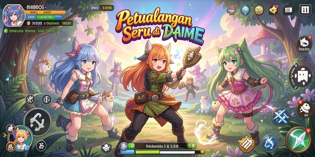 Screenshot gameplay 88BOS menampilkan karakter anime yang menarik.