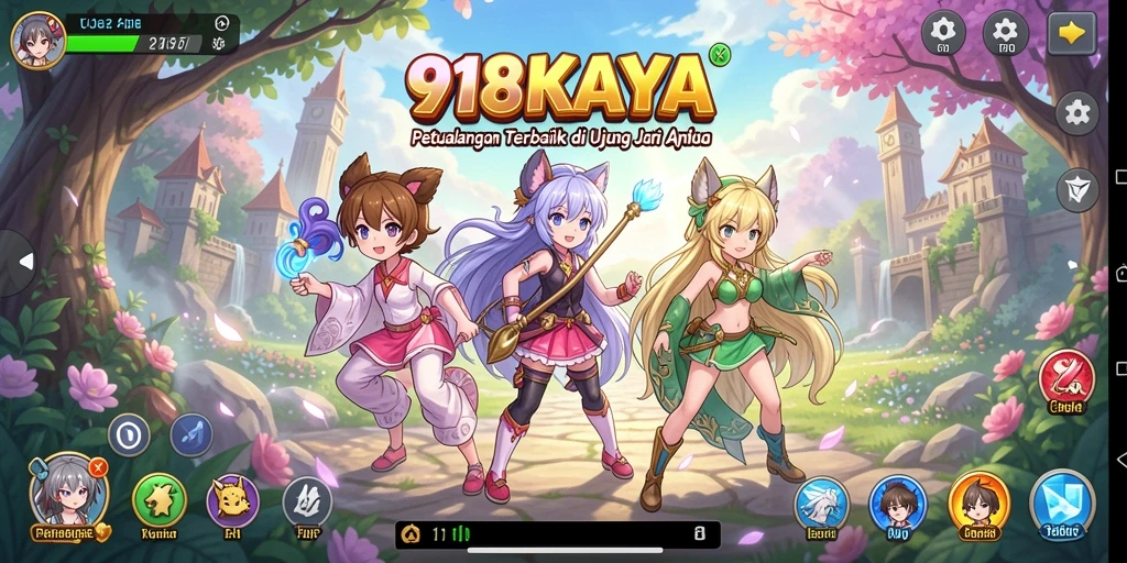 Tampilan gameplay menarik dari 918KAYA yang penuh warna.
