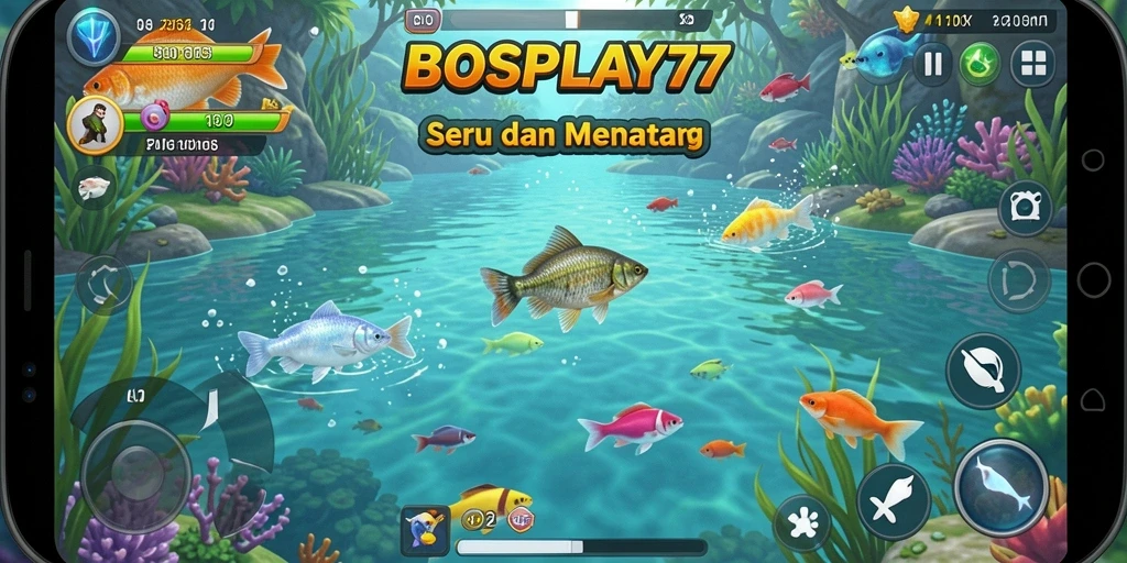 Tampilan gameplay BOSPLAY77 yang memukau saat memancing.
