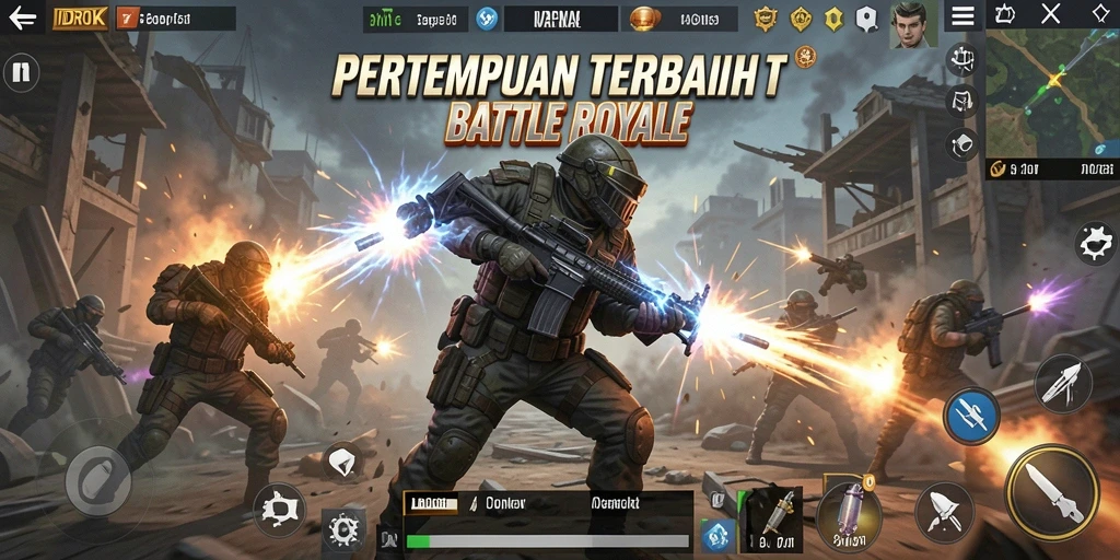 Tangkapan layar gameplay IDROK dengan aksi Battle Royale seru.