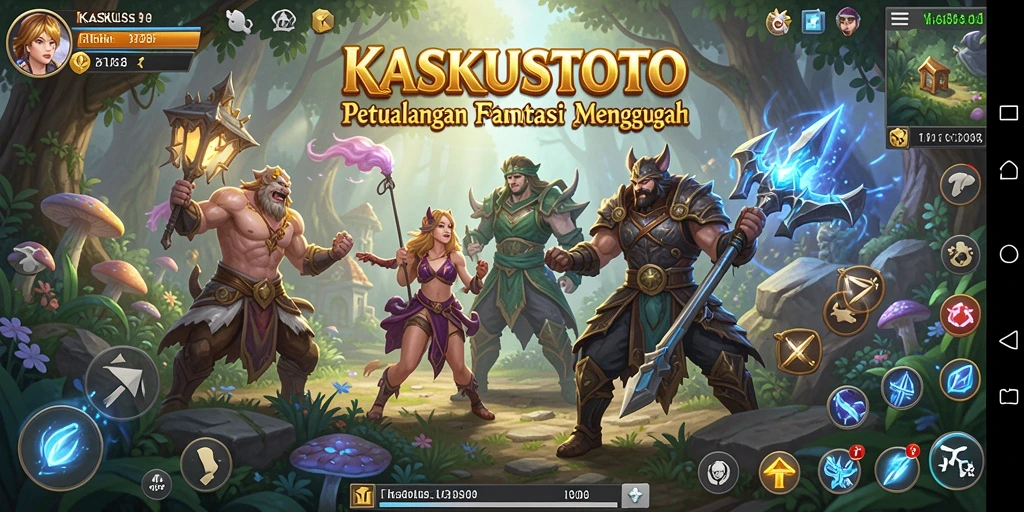 Tampilan gameplay menampilkan petualangan epik dalam KASKUSTOTO.