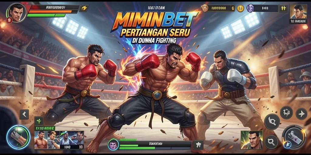 Screenshot MIMINBET menunjukkan aksi pertarungan yang menegangkan dan grafis yang menawan.