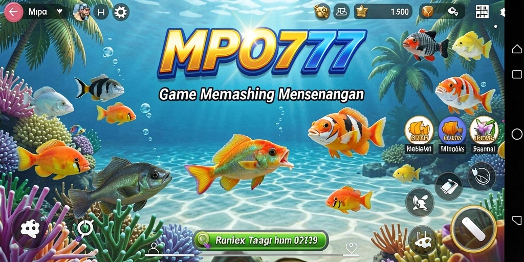 Tampilan menarik dari gameplay memancing di MPO777.