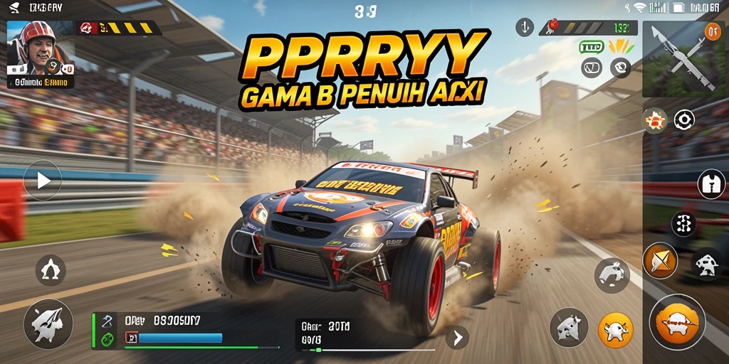 Gameplay menarik PPRRYY dengan balapan yang mendebarkan.