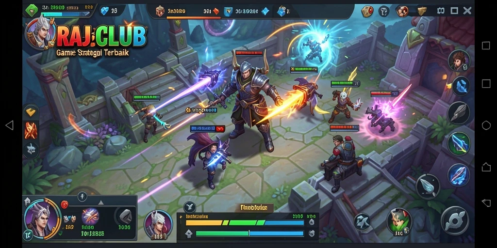 Gameplay menakjubkan dalam RAJACLUB yang menampilkan strategi mendalam.