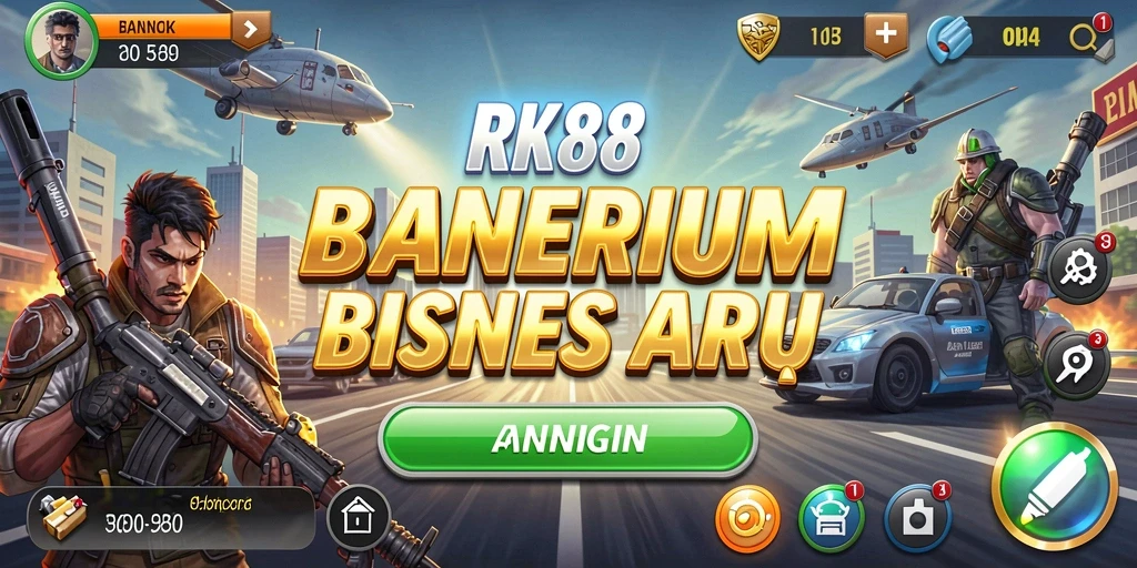 Tampilan gameplay RK88 menampilkan pengelolaan bisnis yang menarik.