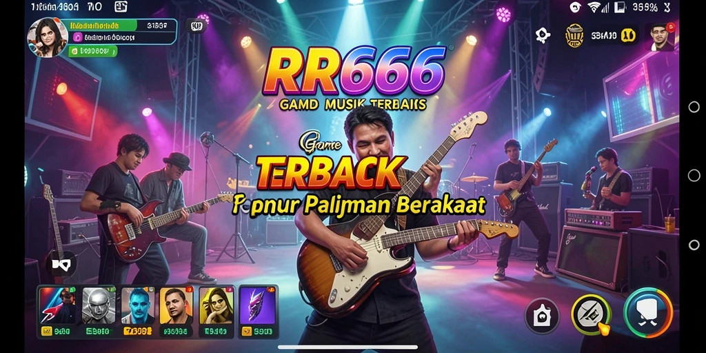 Screenshot gameplay RR666 menampilkan keseruan bermain musik.