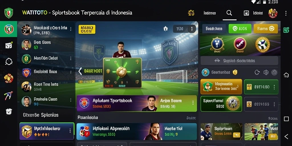 Tampilan menarik dari aplikasi WATITOTO yang menampilkan taruhan olahraga.
